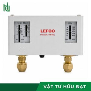 Rơ le áp suất đôi Lefoo LF5832 mặt trước hai thang chia vạch cao áp và thấp áp
