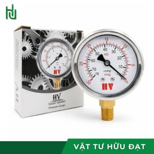 Đồng hồ đo áp suất dầu HV mặt 63