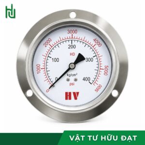 Đồng hồ đo áp suất dầu HV mặt 63 chân sau