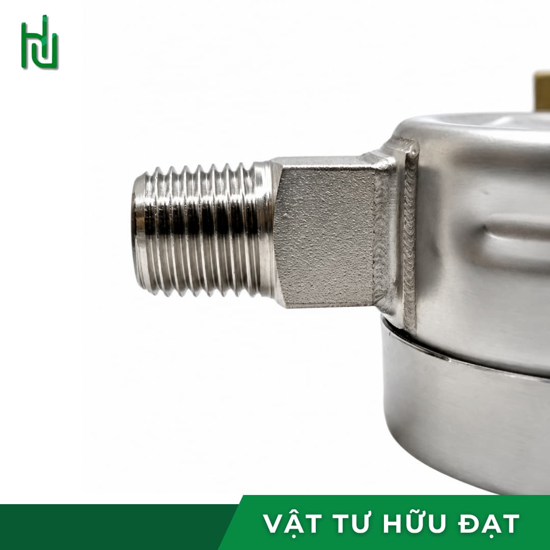 Đồng hồ đo áp suất HV mặt 63 chân inox dải 0-25 bar