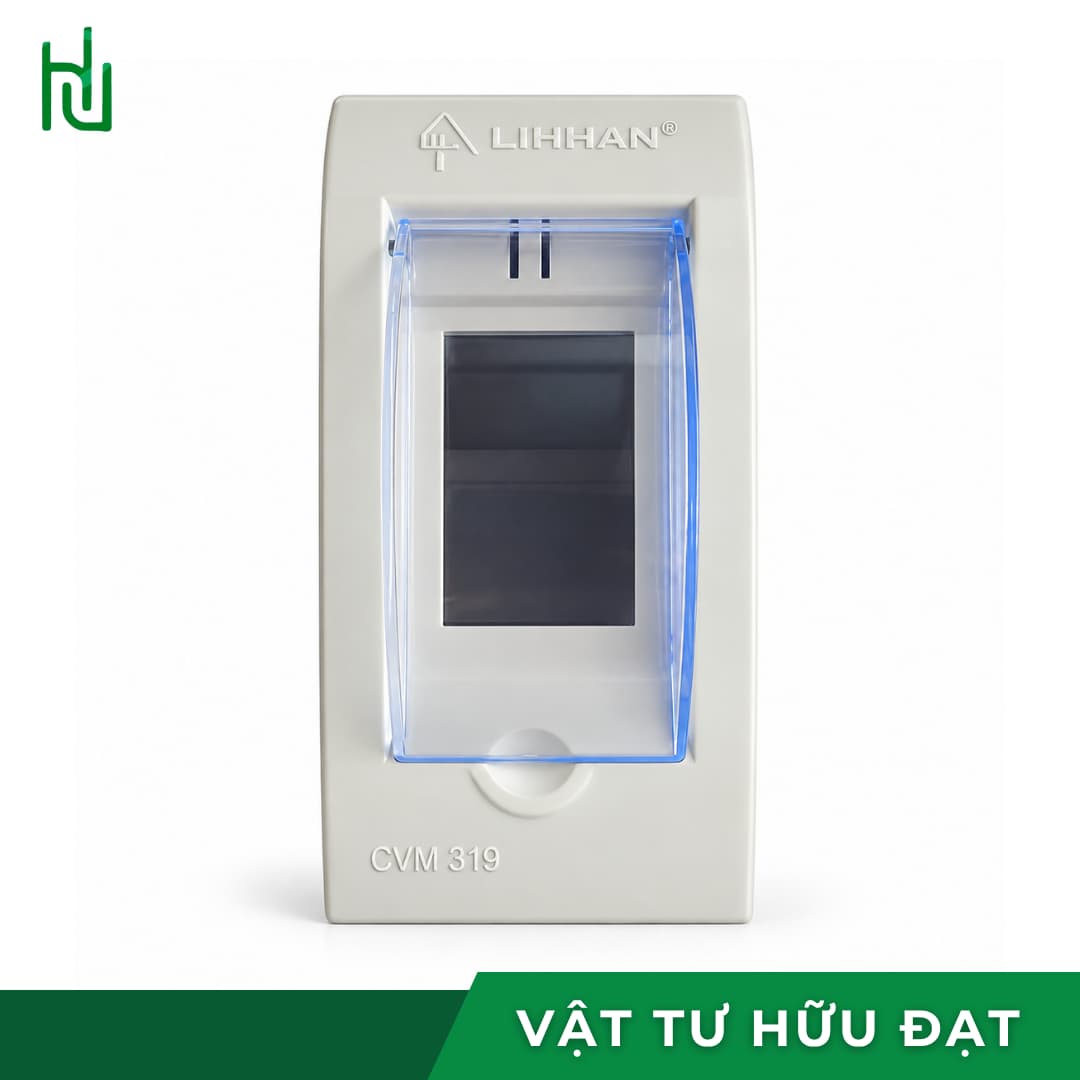 Hộp CB Sky LIHHAN CVM 319 nhựa ABS trắng đục cho CB cóc 1 tép