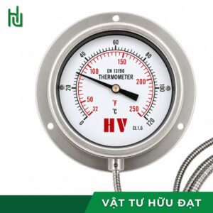 Mặt số đồng hồ đo nhiệt độ HV 100mm có vành, thang chia độ C và độ F