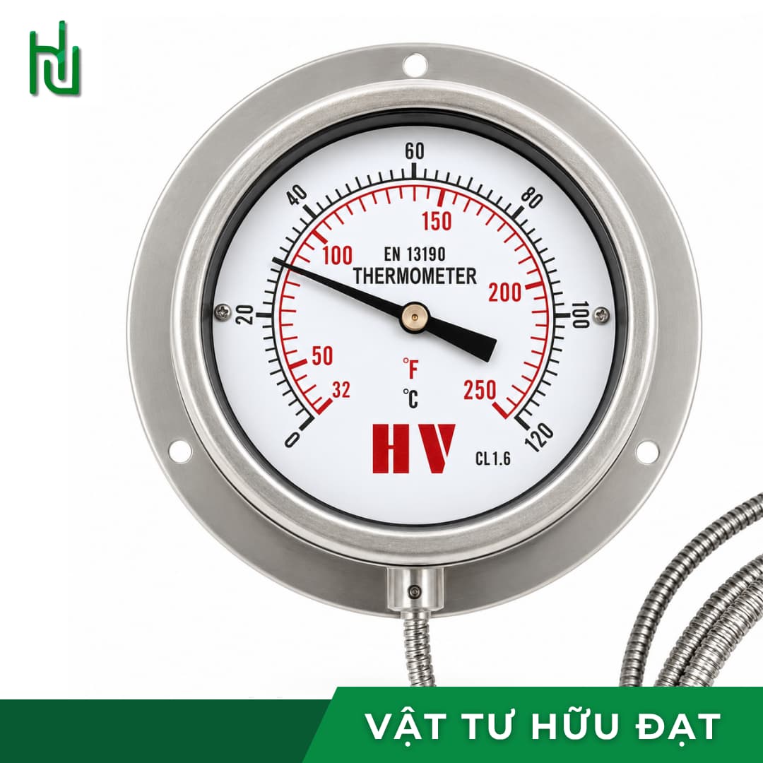 Mặt số đồng hồ đo nhiệt độ HV 100mm có vành, thang chia độ C và độ F