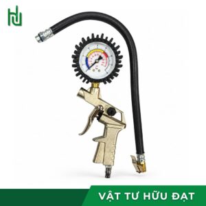 Tay bơm lốp có đồng hồ CY-1600 dạng súng, đầu bơm có khoá kẹp