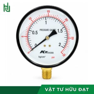 Mặt số đồng hồ áp suất hơi 100mm chia vạch kg/cm² và psi