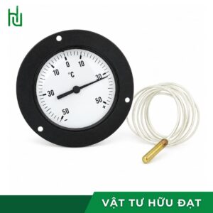 Đồng hồ đo nhiệt độ kho lạnh F87R Arthermo Italy vỏ nhựa đen có lỗ treo