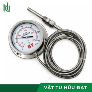 Đồng hồ đo nhiệt độ HV mặt 100 với dây dẫn bọc lưới inox dài 3m