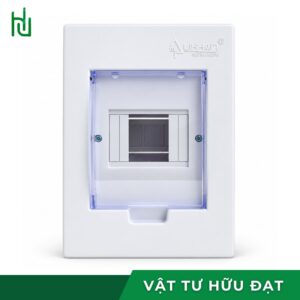 Tủ điện âm tường 2-4 module TĐAT 4F nắp nhựa PC trong suốt