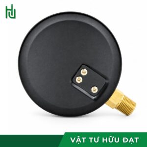 Đồng hồ áp suất hơi mặt 100 nhìn nghiêng, vỏ thép chống ăn mòn