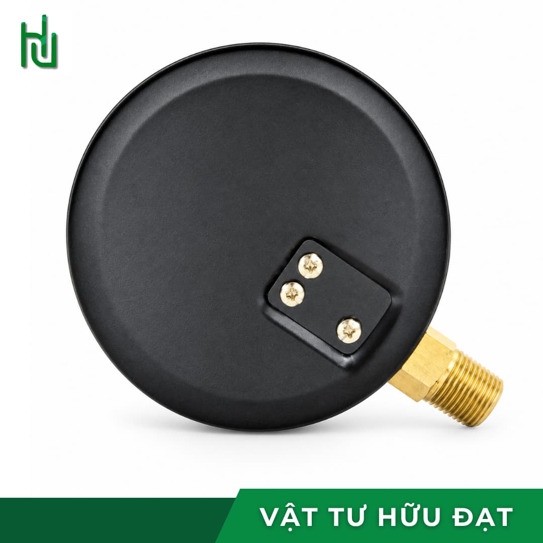 Đồng hồ áp suất hơi mặt 100 nhìn nghiêng, vỏ thép chống ăn mòn