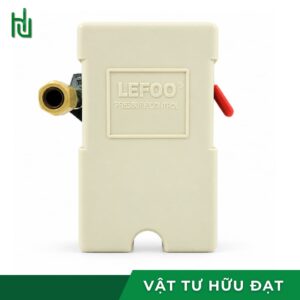 Rơ le áp suất Lefoo vỏ trắng cho máy nén khí, một cửa ren ngoài 13 mm