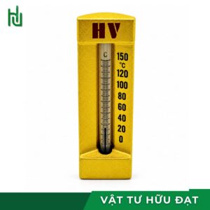 nhiệt kế thuỷ ngân công nghiệp HV chân sau thân nhôm 110mm que đo 100mm