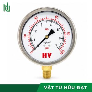 Mặt số đồng hồ áp suất dầu HV 100mm chia vạch kgf/cm² và psi