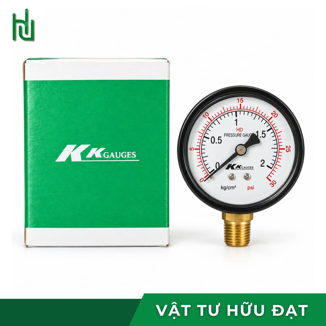 Mặt số đồng hồ đo áp suất 63 mm chia vạch kg/cm² và psi