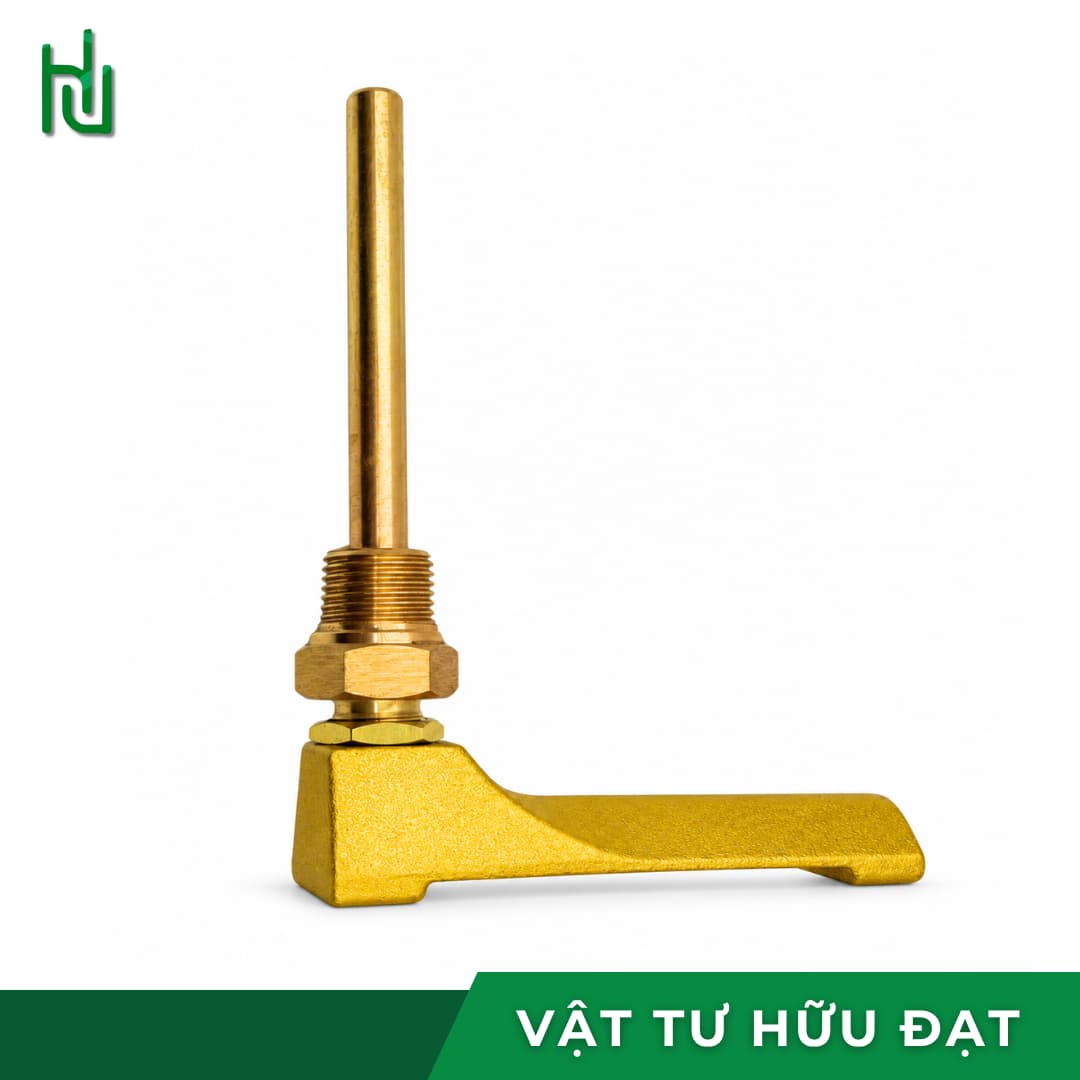 Chân ren thau nhiệt kế thuỷ ngân HV chân sau, que đo vuông góc thân