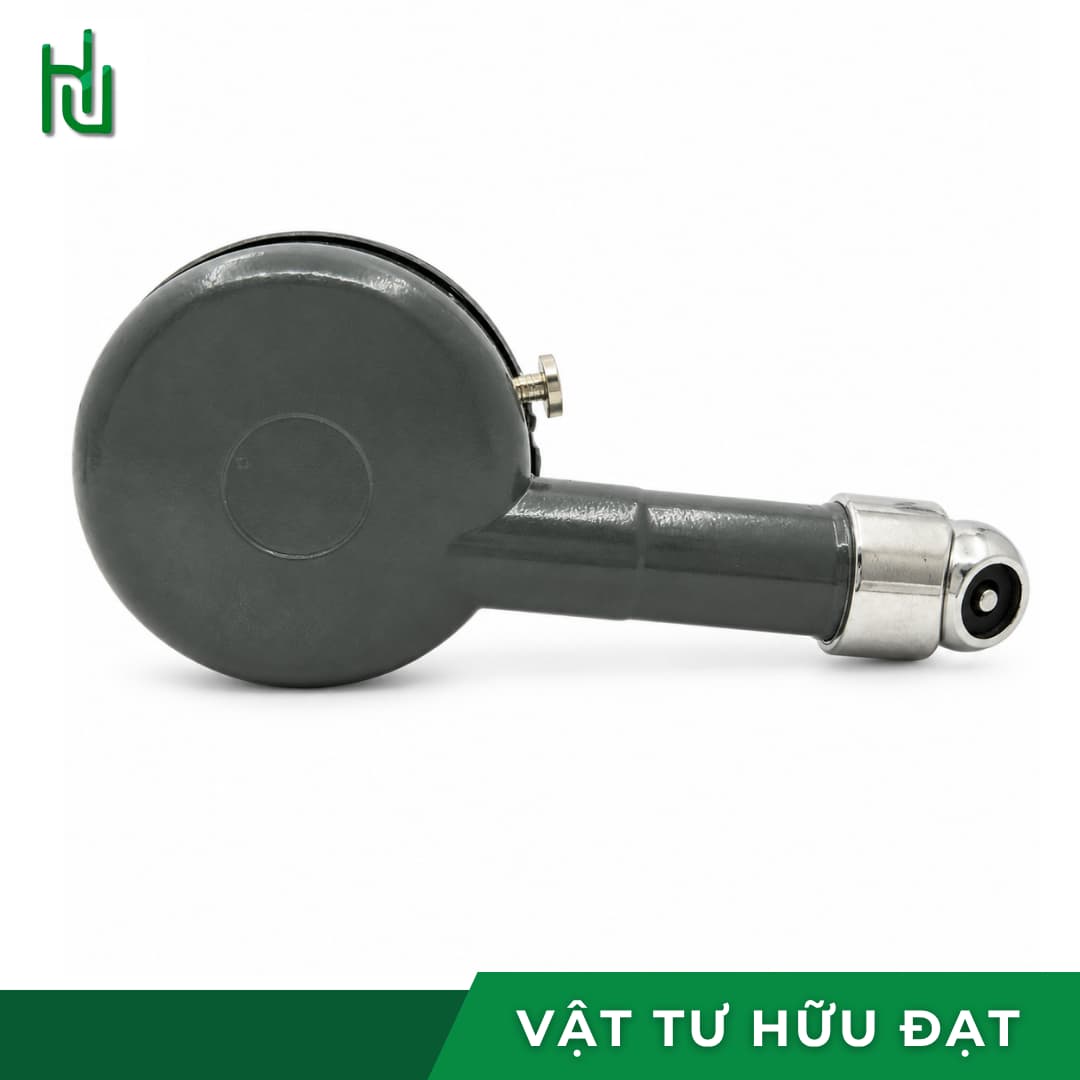 Đầu đo và nút xả khí trên tay cầm đồng hồ đo áp suất lốp