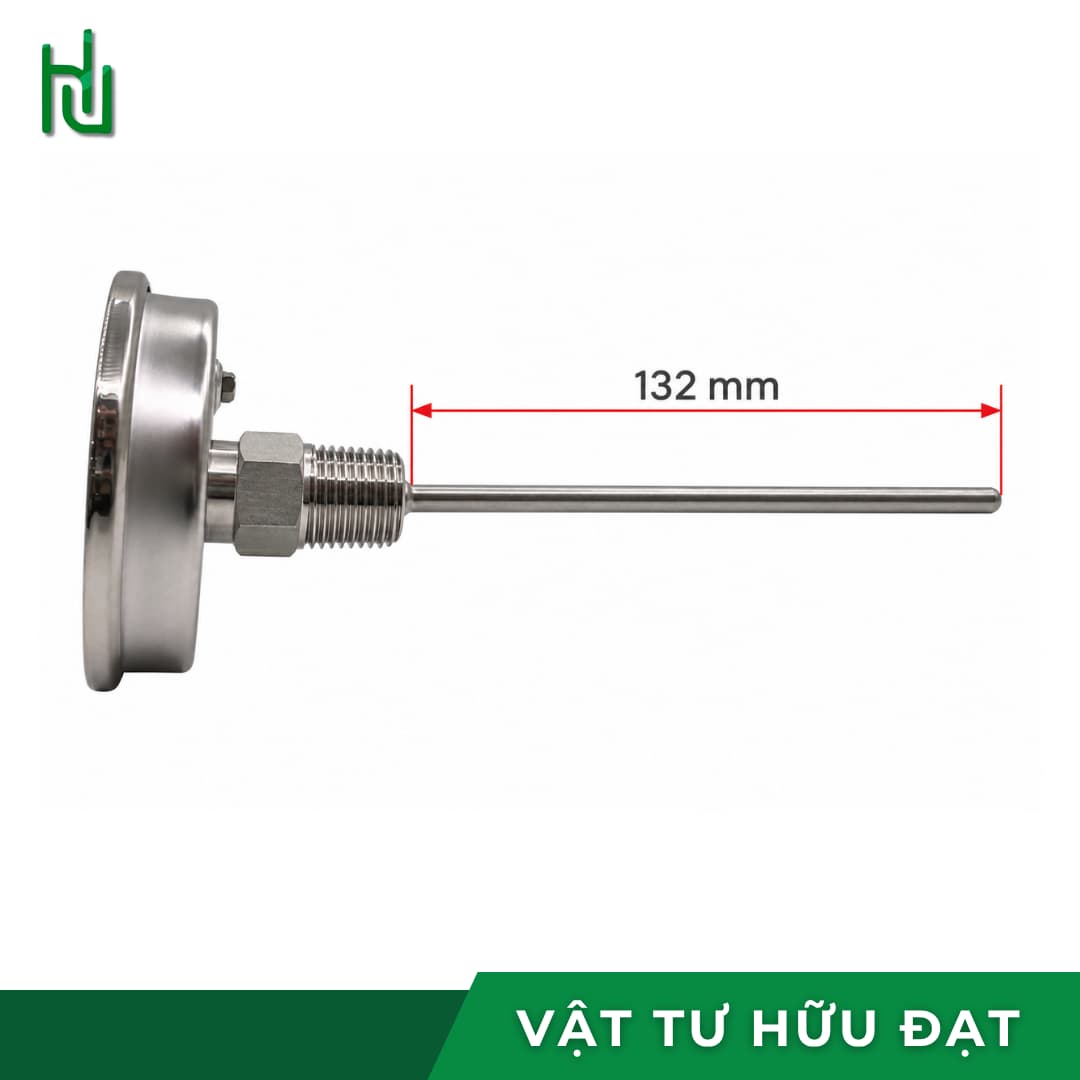 Que đo vuông góc mặt lưng và ren 21mm của đồng hồ nhiệt HV mặt 75