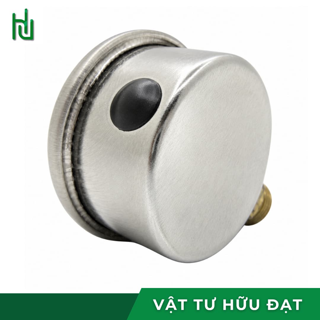 Đồng hồ áp suất máy rửa xe vỏ thép ruột đồng, mặt kính thuỷ tinh có dầu glycerin