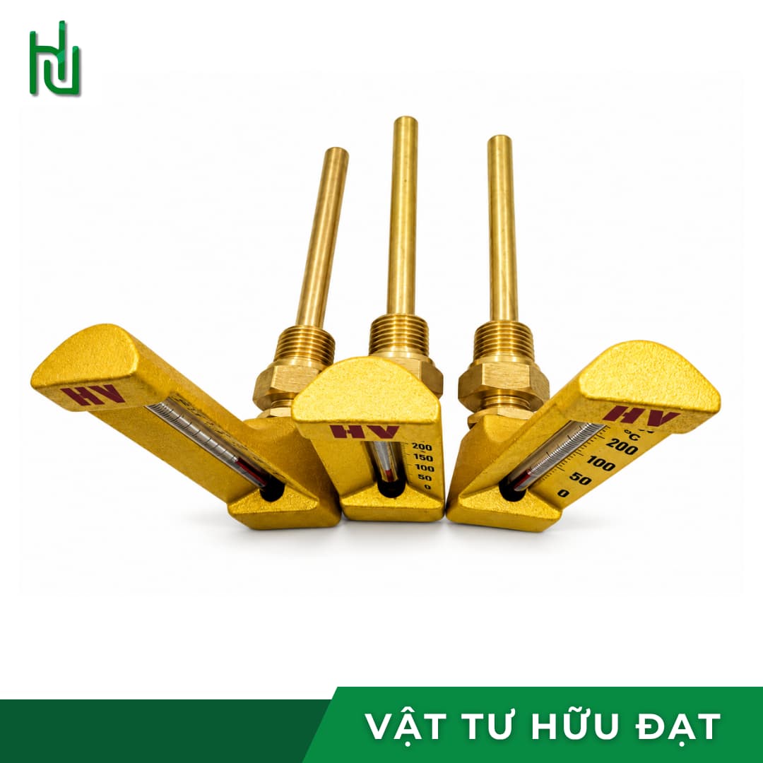 Nhiệt kế thuỷ ngân công nghiệp HV nhìn nghiêng, thân nhôm chống gỉ