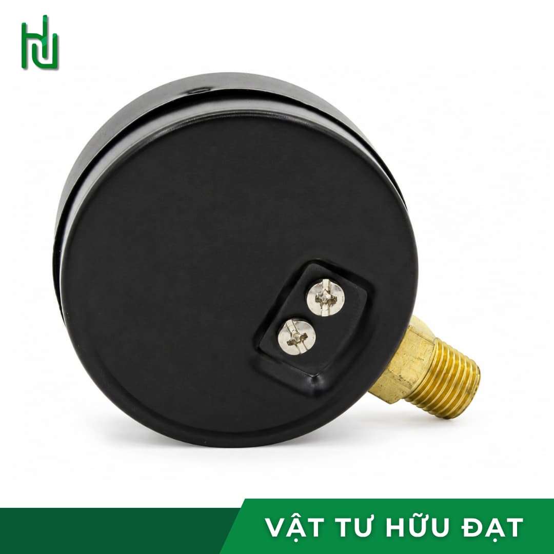 Vỏ thép và mặt kính thuỷ tinh của đồng hồ đo áp suất mặt 63