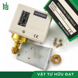 Công tắc áp suất HS-203 Autosigma dải cài -0,5 ~ 3 kgf/cm² cổng 7/16 UNF tiếp điểm SPDT