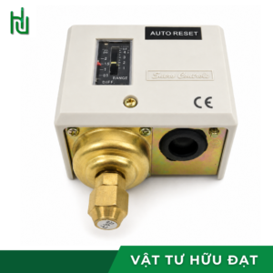 Công tắc áp suất HS-210 Autosigma toàn thân vỏ nhựa nắp che vít chỉnh áp