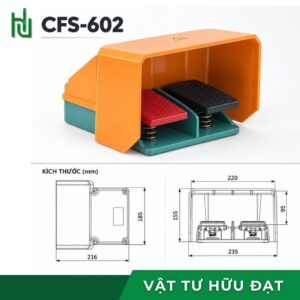 Bảng thông số công tắc bàn đạp CNTD CFS-602 16A 250VAC IP66