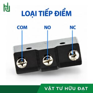 Ba vít đấu dây COM NO NC ở đáy công tắc hành trình CM-1307