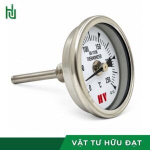 Đồng hồ đo nhiệt độ HV mặt 52 chân sau, que đo inox 304 dài 47mm