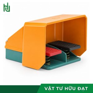 Công tắc bàn đạp đôi CNTD CFS-602 vỏ nhôm màu cam có nắp che