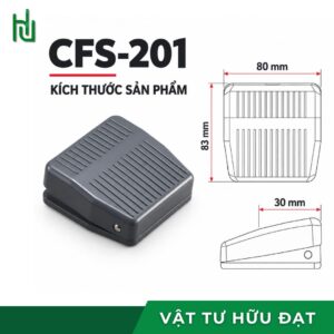 Nhãn 10A 250VAC IP20 trên công tắc chân CNTD CFS-201